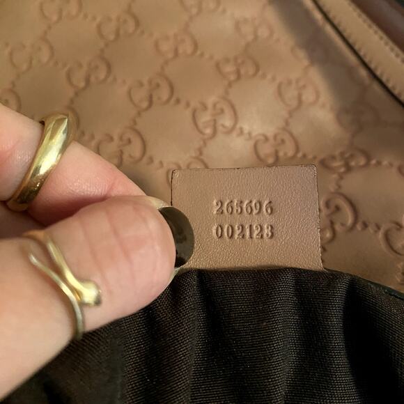 Gucci Guccissima Jumbo Joy Tote in Mauve Beige Pink - Picture 8 of 11